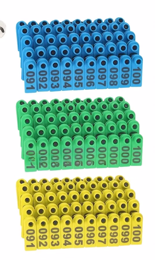 Numbered Grazing Slim Ear Tags for Goats