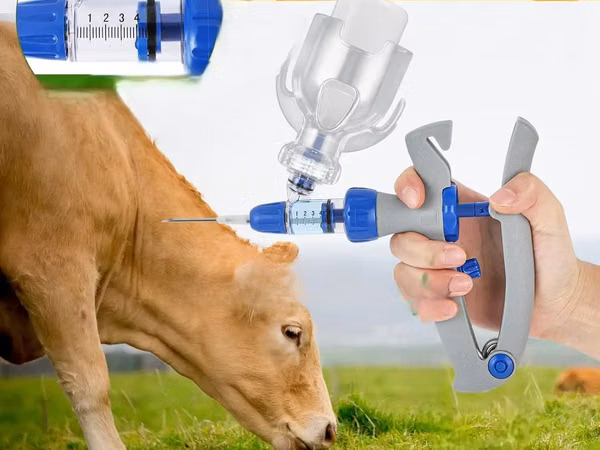 Compact Veterinary 1 Ml Vaccinator Syringe