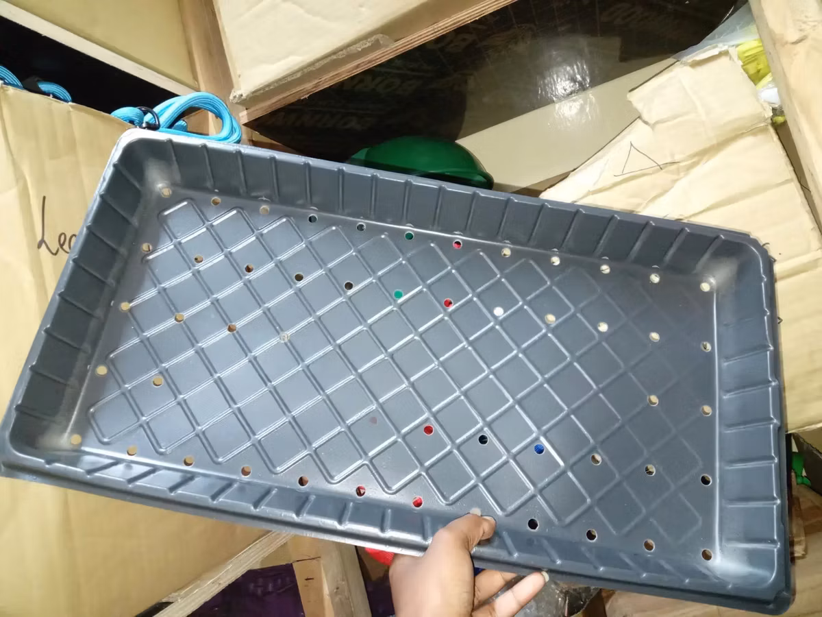 Drainage-Ready Hydroponic Trays - With Holes