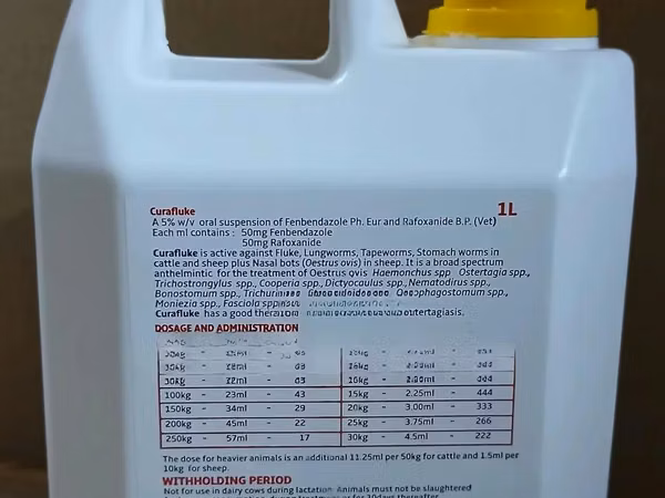 Curafluke (Fenbendazole 5%w/v / Rafoxanide