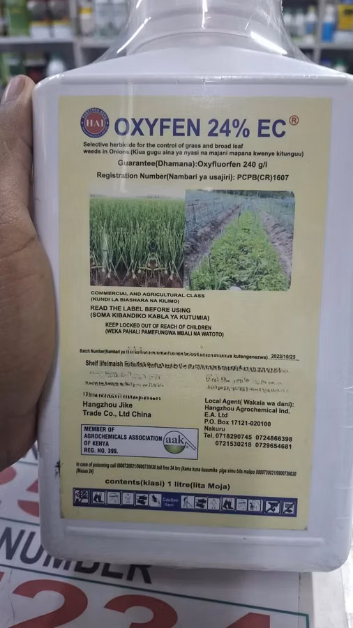 Oxyfen 24%Ec 1litre Onion Herbicide