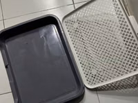 İt tualet qabı – iki hissəli, ızgaralı model - Material: möhkəm — foto 2